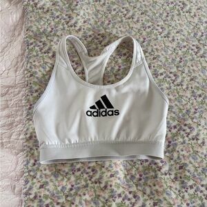 Adidas White Racerback Sports Bra